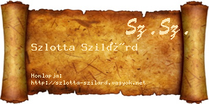 Szlotta Szilárd névjegykártya